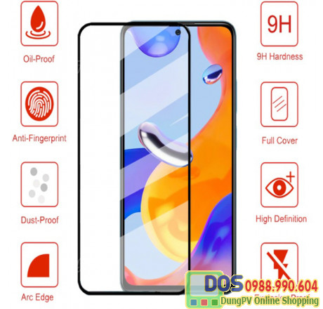 kính cường lực xiaomi redmi note 11 pro 5g full màn hình 2