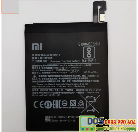 thay pin điện thoại xiaomi redmi note 6 pro chính hãng 2