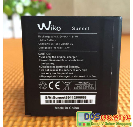 pin điện thoại Wiko Sunset